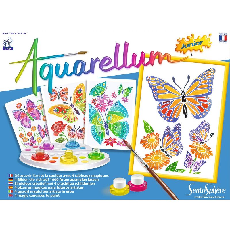 12ct Painting Kit Aquarellum Junior Butterflies and Flowers - SentoSphere USA
