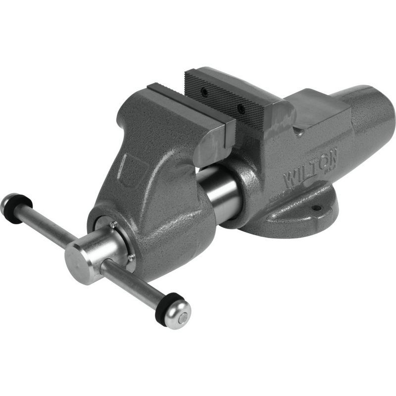 Wilton 28837 500N Machinist 5 in. Jaw Round Channel Vise with Stationary Base