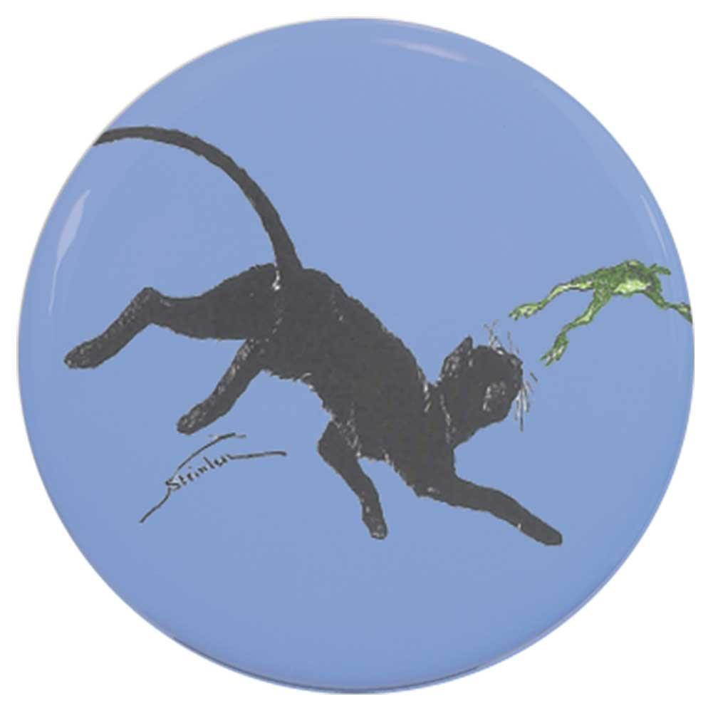 Buttonsmith Steinlen Cats And Frogs Art Nouveau Tinker Top Set to use with Tinker Reel badge reel - Made in USA