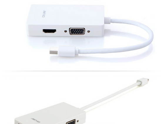 CE-LINK 3 in 1 adapter ,Mini DP to VGA/HDMI/DVI adapter ,thunderbolt surface mini DP to VGA adapter for Macbook Air/Macbook Pro/Mac mini DP to HDMI / DP / DVI adapter 1081
