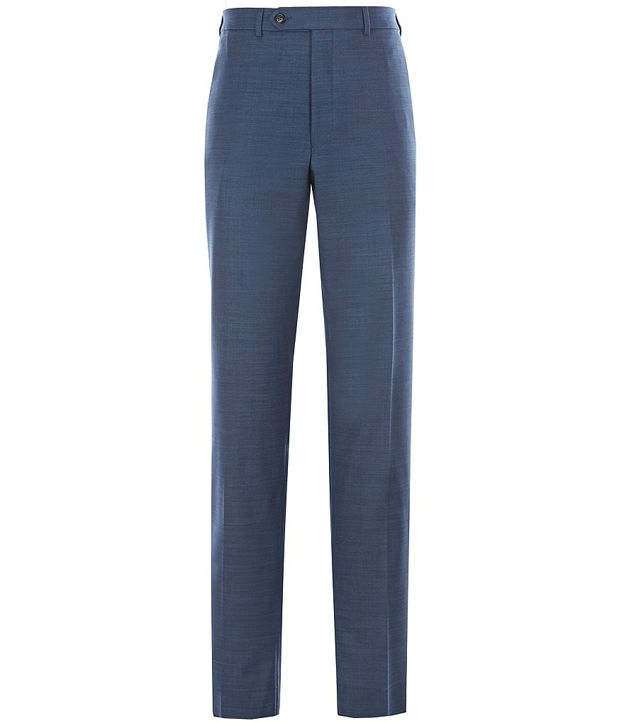 Cremieux Tailored Modern Fit Flat Front Sharkskin Dress Pants