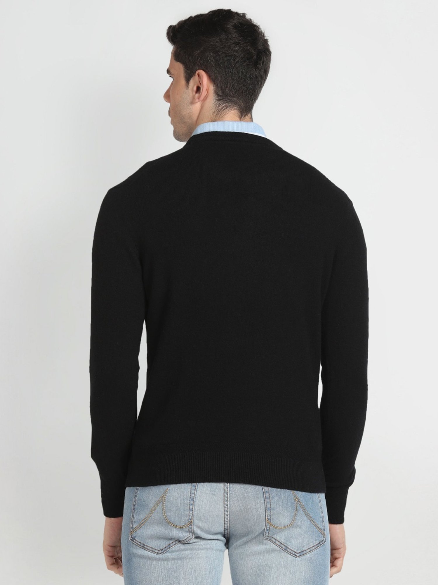 Arrow Sport Jet Black Regular Fit Sweater
