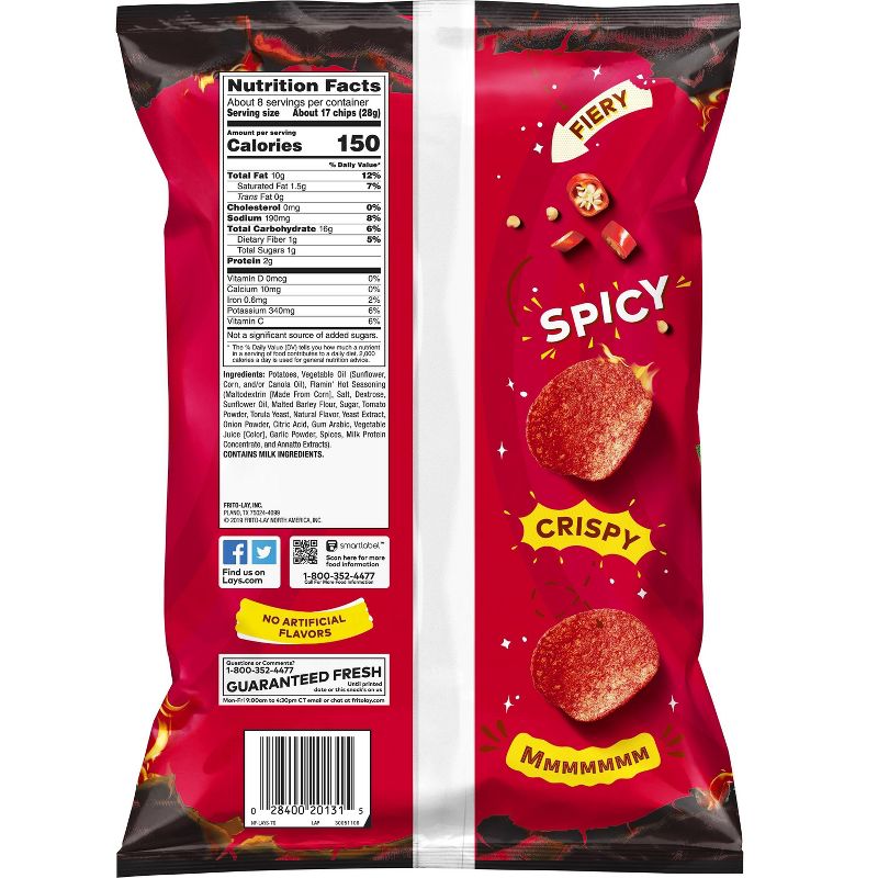 Lay's Flamin' Hot Flavored Potato Chips - 7.75oz