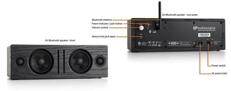 Audioengine B2 Premium Wireless Speaker (Walnut)