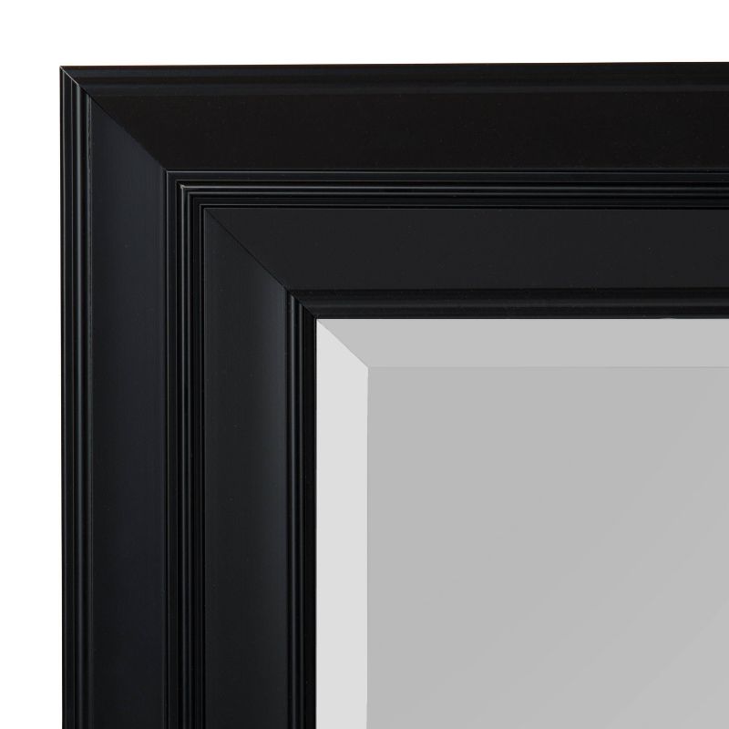 27.5" x 33.5" Whitley Rectangle Wall Mirror Black - Kate & Laurel All Things Decor