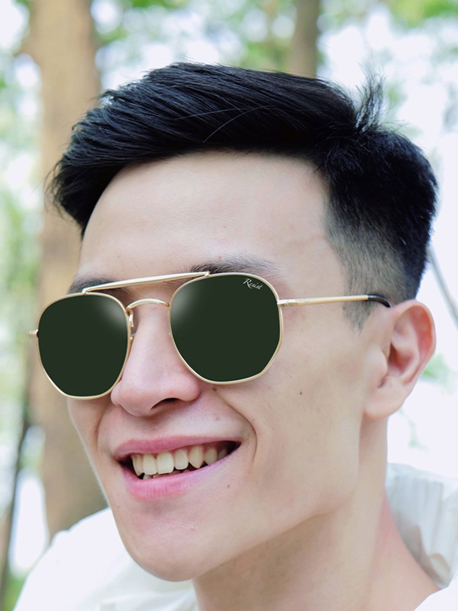 Resist Eyewear Green UV Protection Unisex Sunglasses