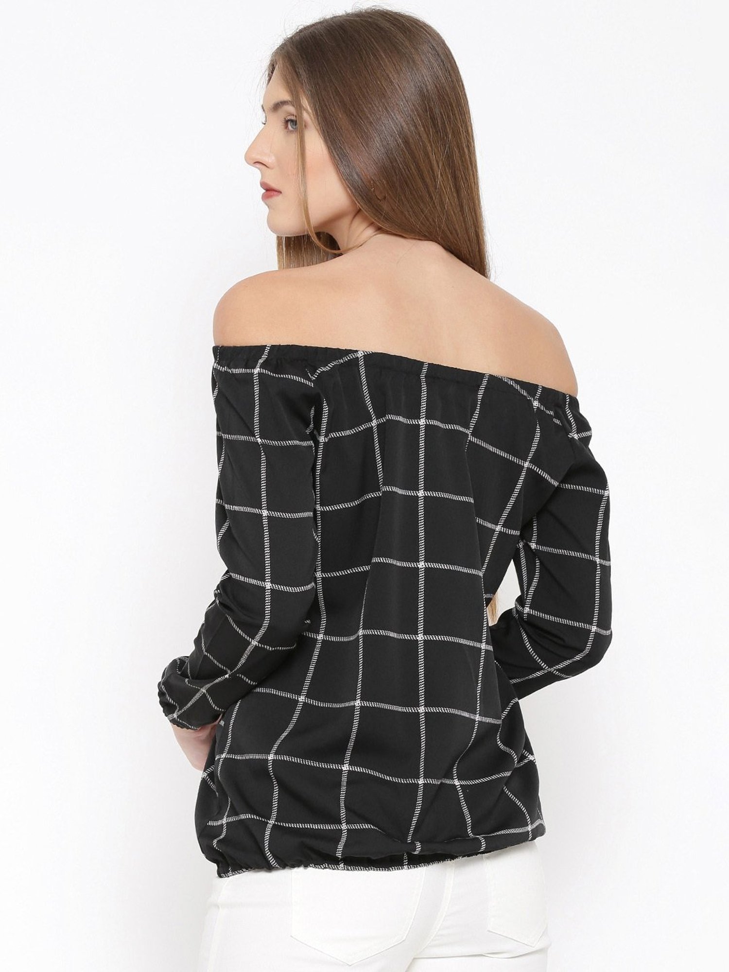 Rare Black Check Top