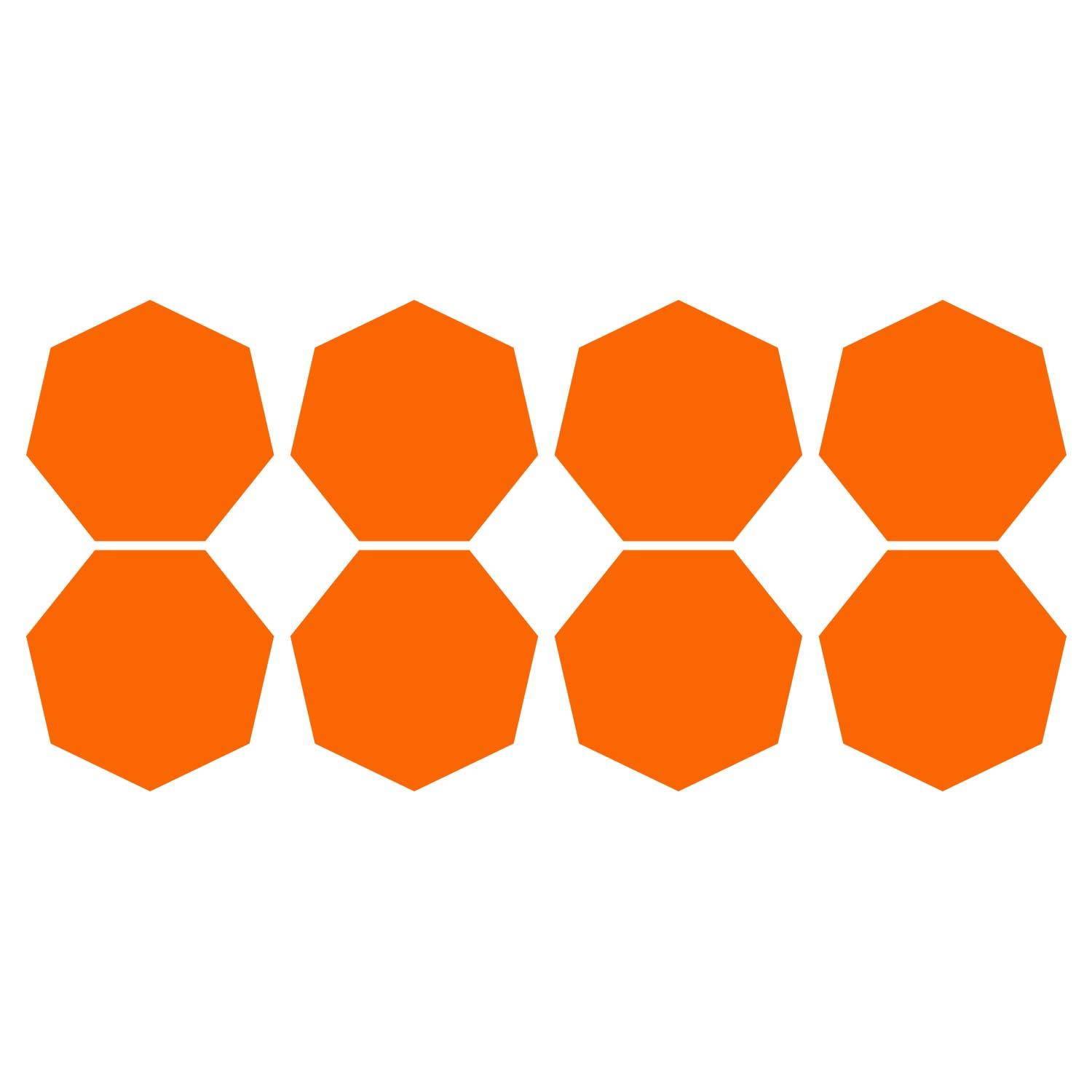 LiteMark 1 Inch Yellow Removable Heptagon Decals - Pack of 160