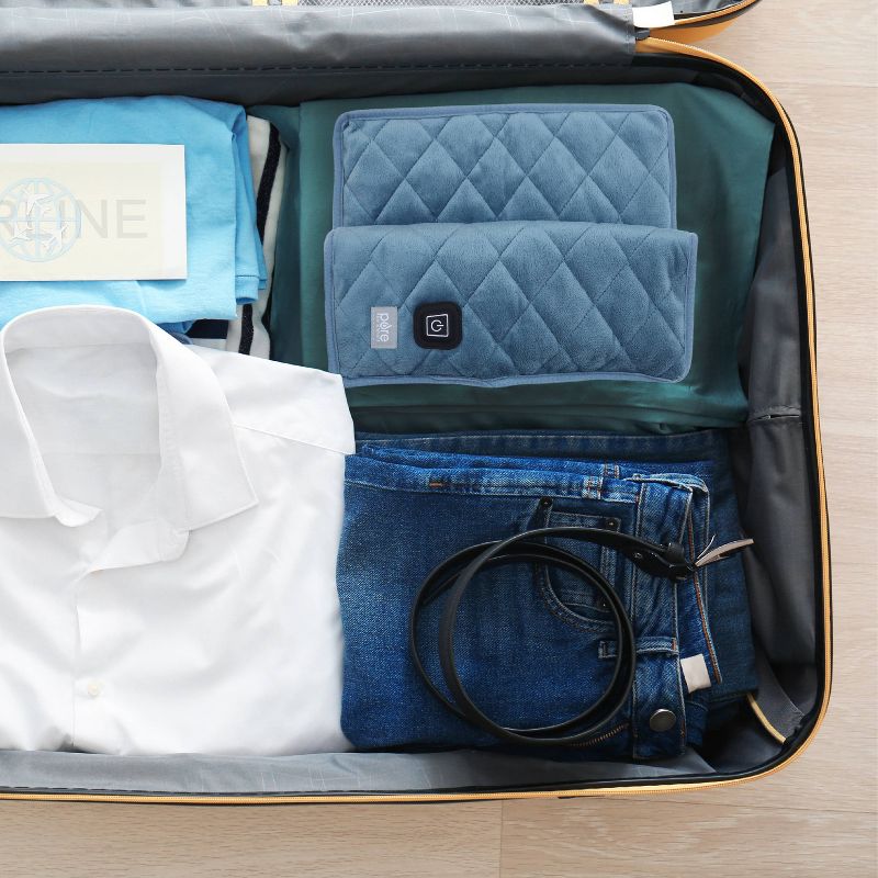 Pure Enrichment WeightedWarmth 2-in-1 Weighted Body Pad with Warmer - 2lbs - 20" x 12" - Blue