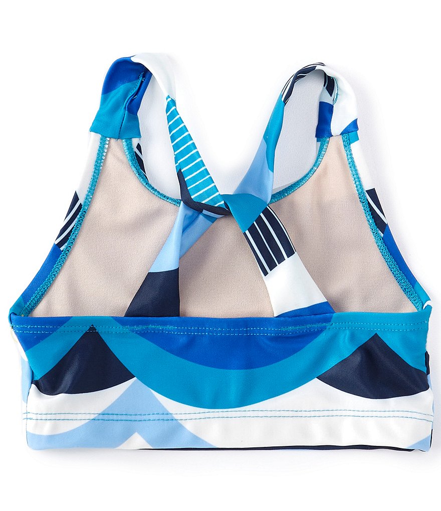 Tea Collection Little Girls 2-6 Printed Cross-Back Waves Print Tankini