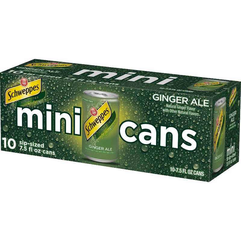 Schweppes Ginger Ale - 10pk/7.5 fl oz Mini Cans
