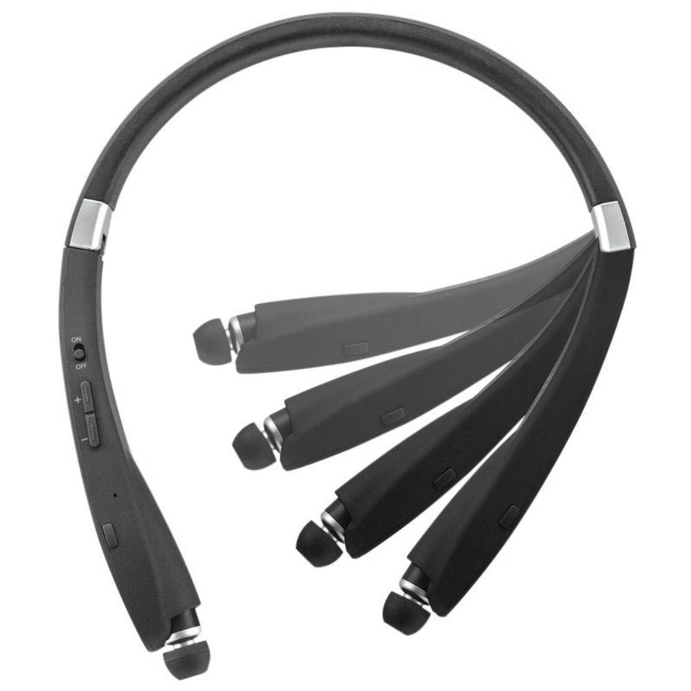 MobileSpec MBS11182 Premium Stereo Bluetooth Wireless Neck Headphones - Black