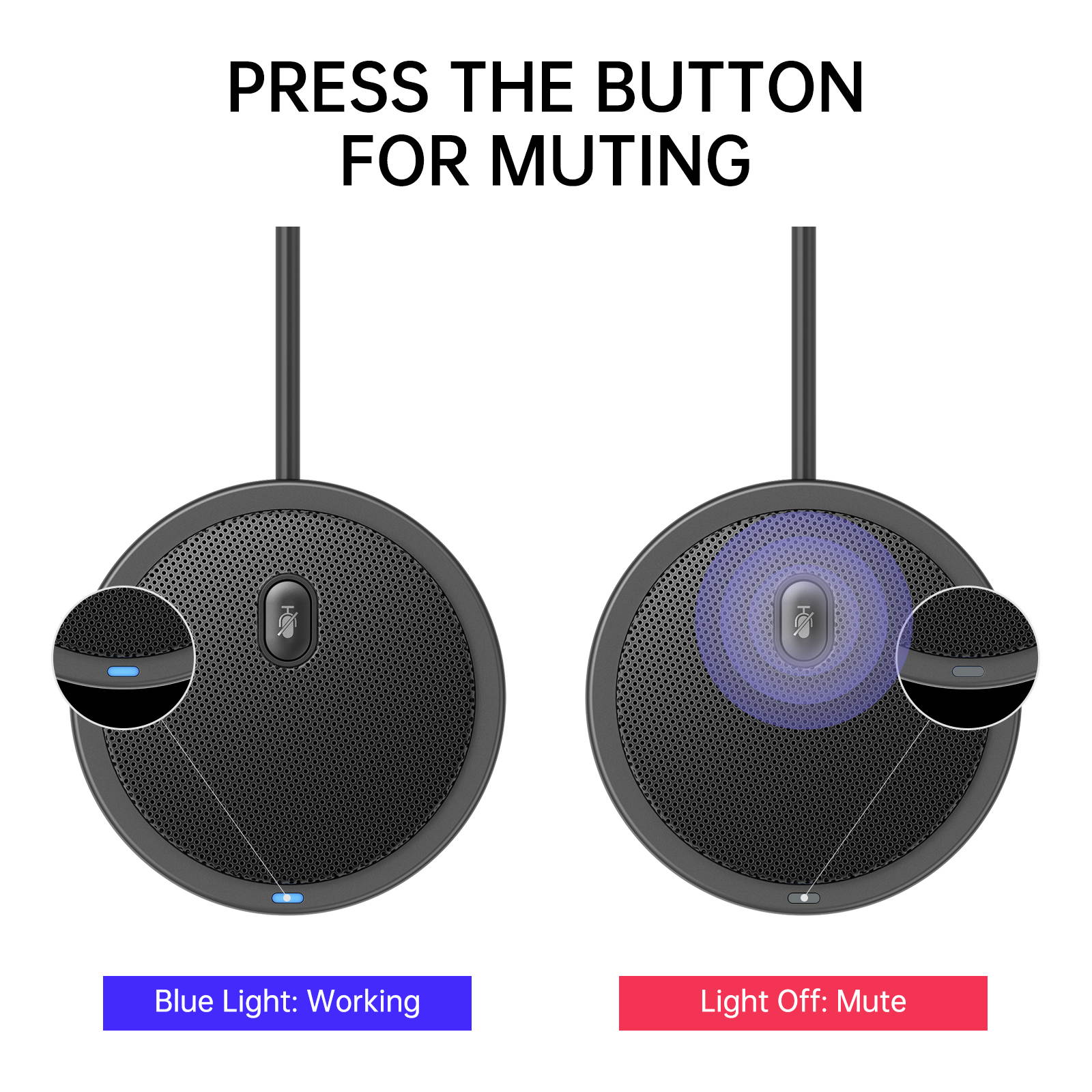 USB Omnidirectional Microphone for Computer, Works with Windows & iOS, Plug&Play PC Microphone for Zoom/Meeting/Streaming/Podcast/Gaming