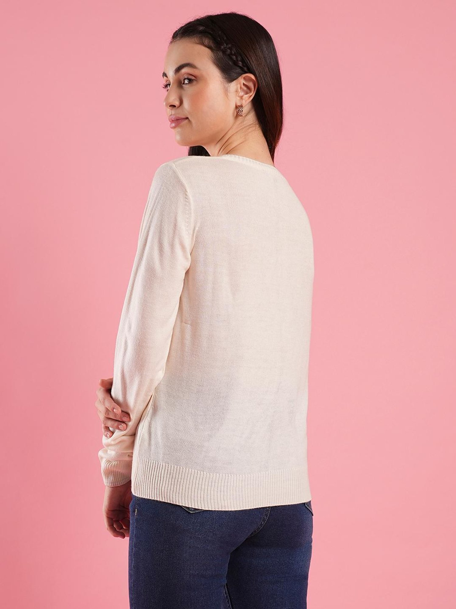 Globus Off White Regular Fit Pullover