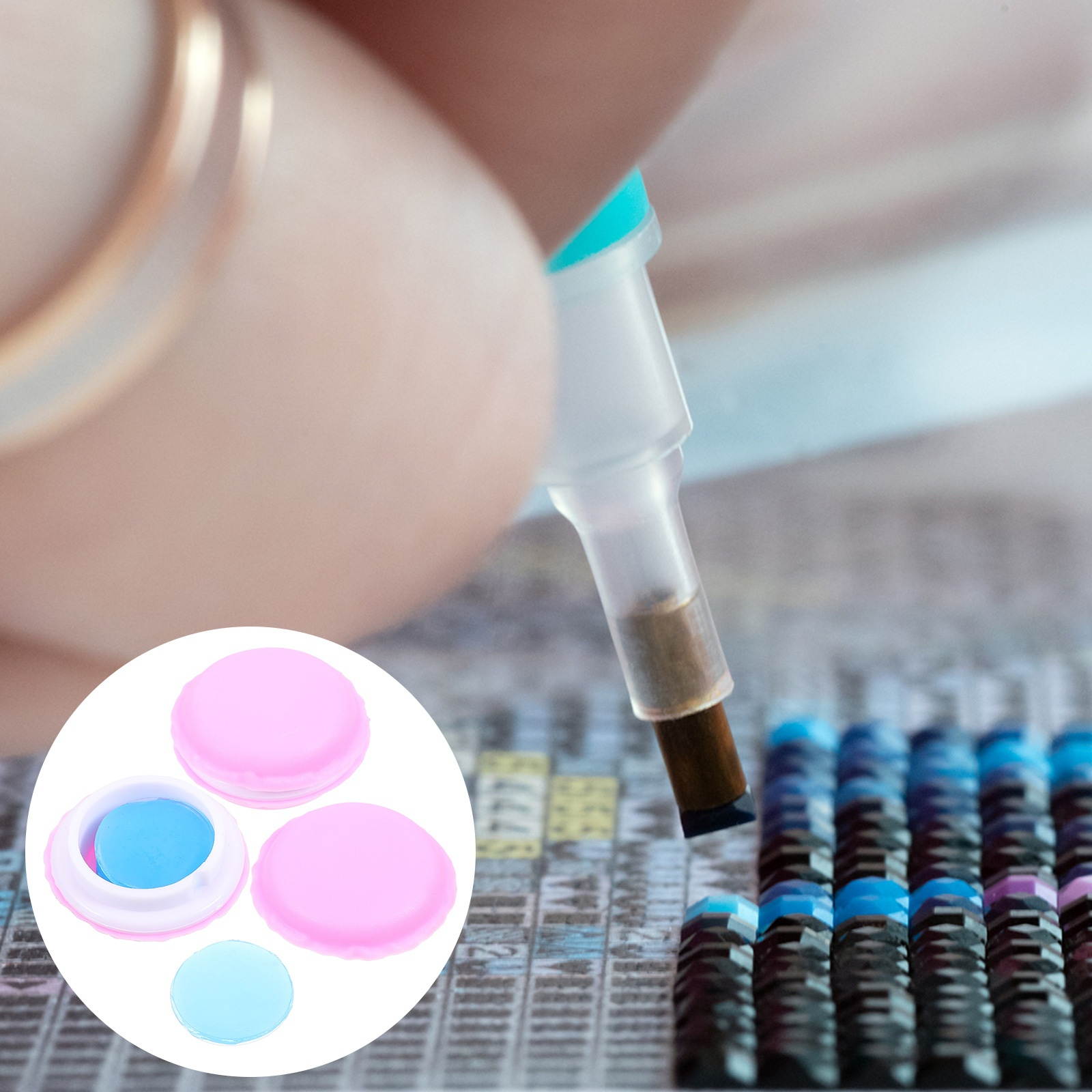 1 Set DIY Painting Glue Clay Diamond Painting Clay Embroidery Cross-Stitch Tools