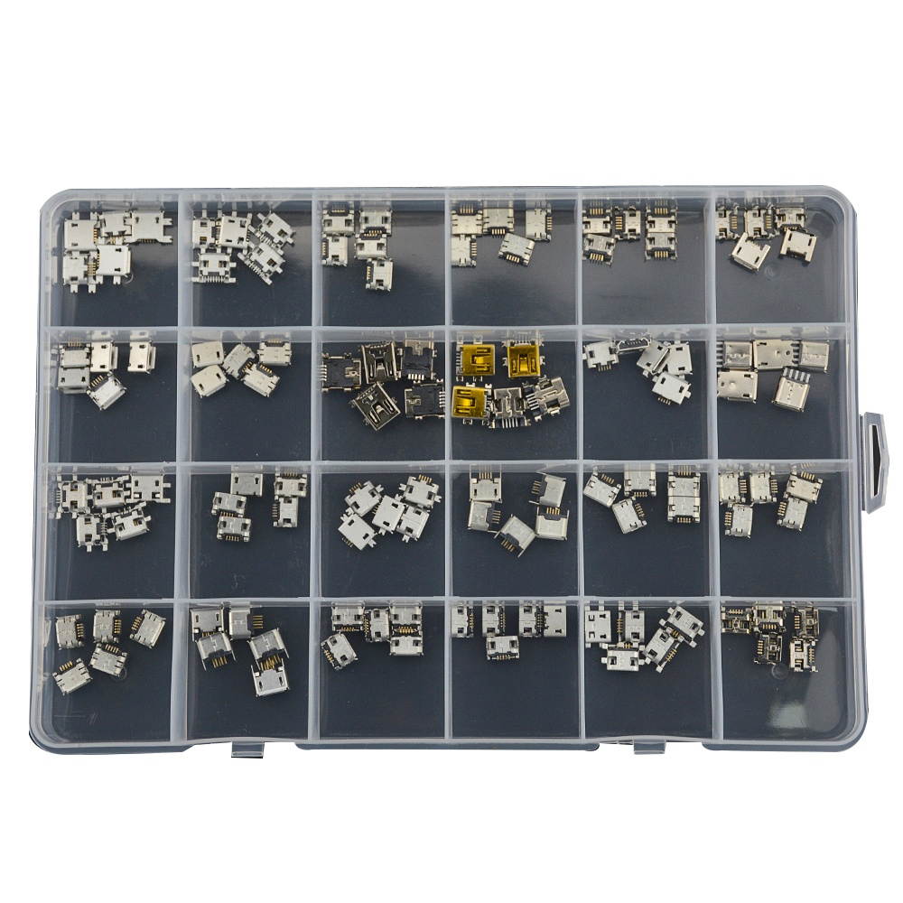 Multi-specification Micro USB Connector Pin Charge Female SMT Socket Jack Set