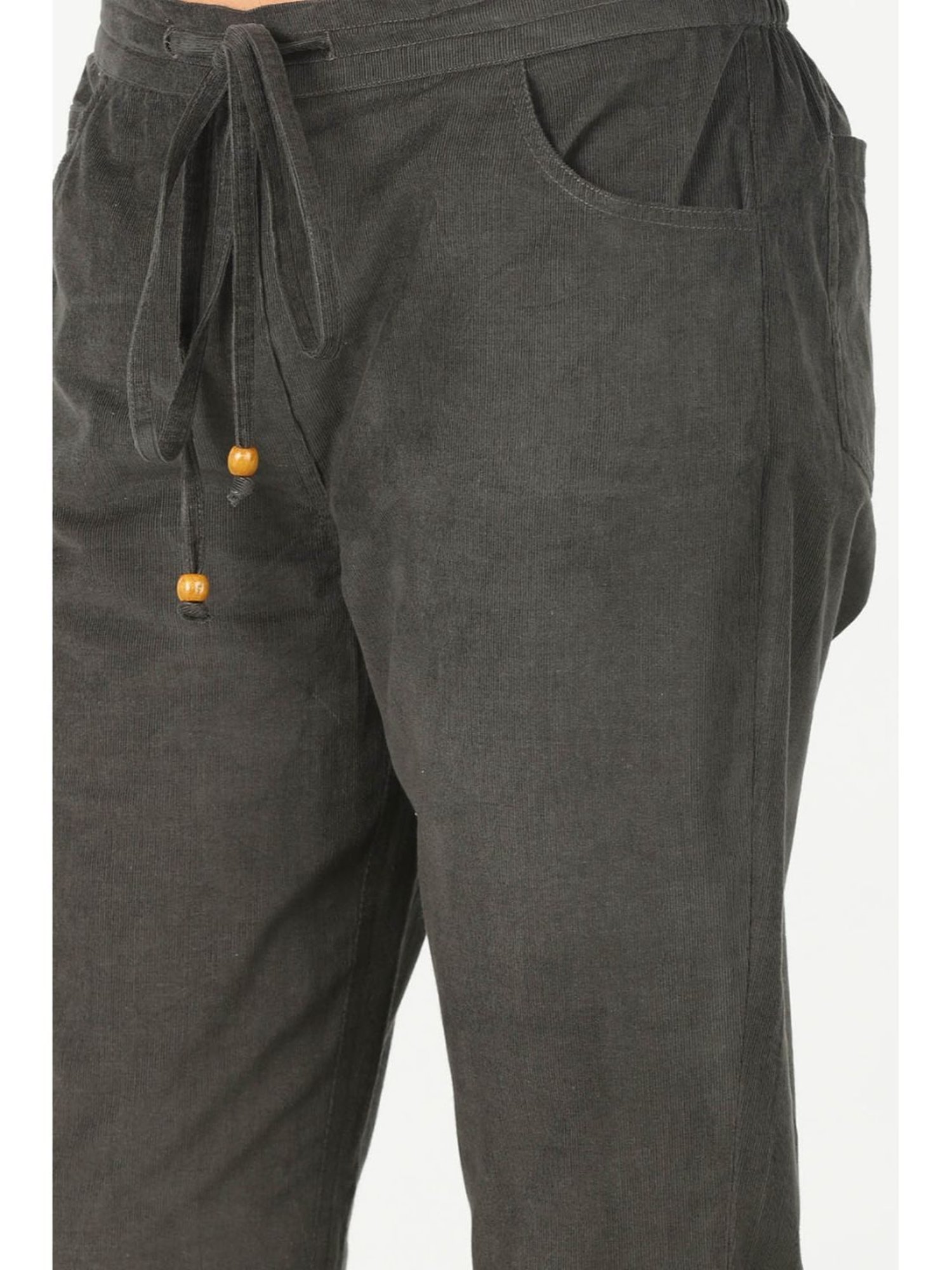 Mustard Dark Grey Regular Fit Pants