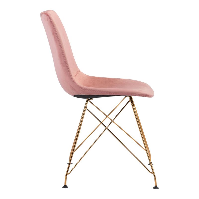 Set of 4 Pardee Dining Chairs Pink - ZM Home