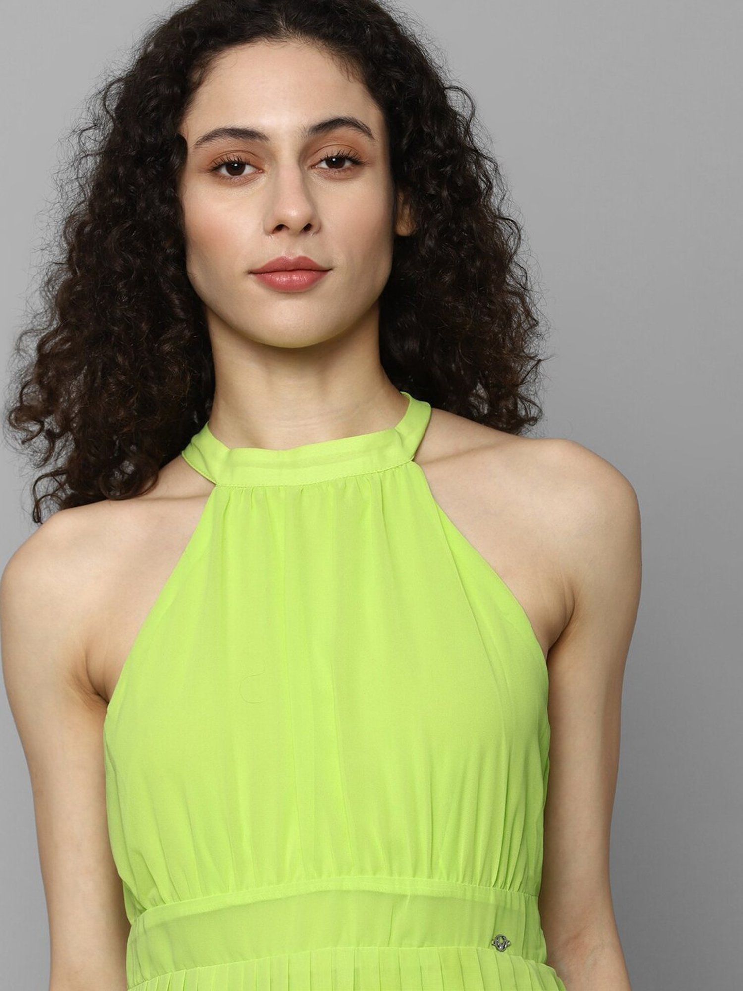 Allen Solly Green Fit & Flare Dress