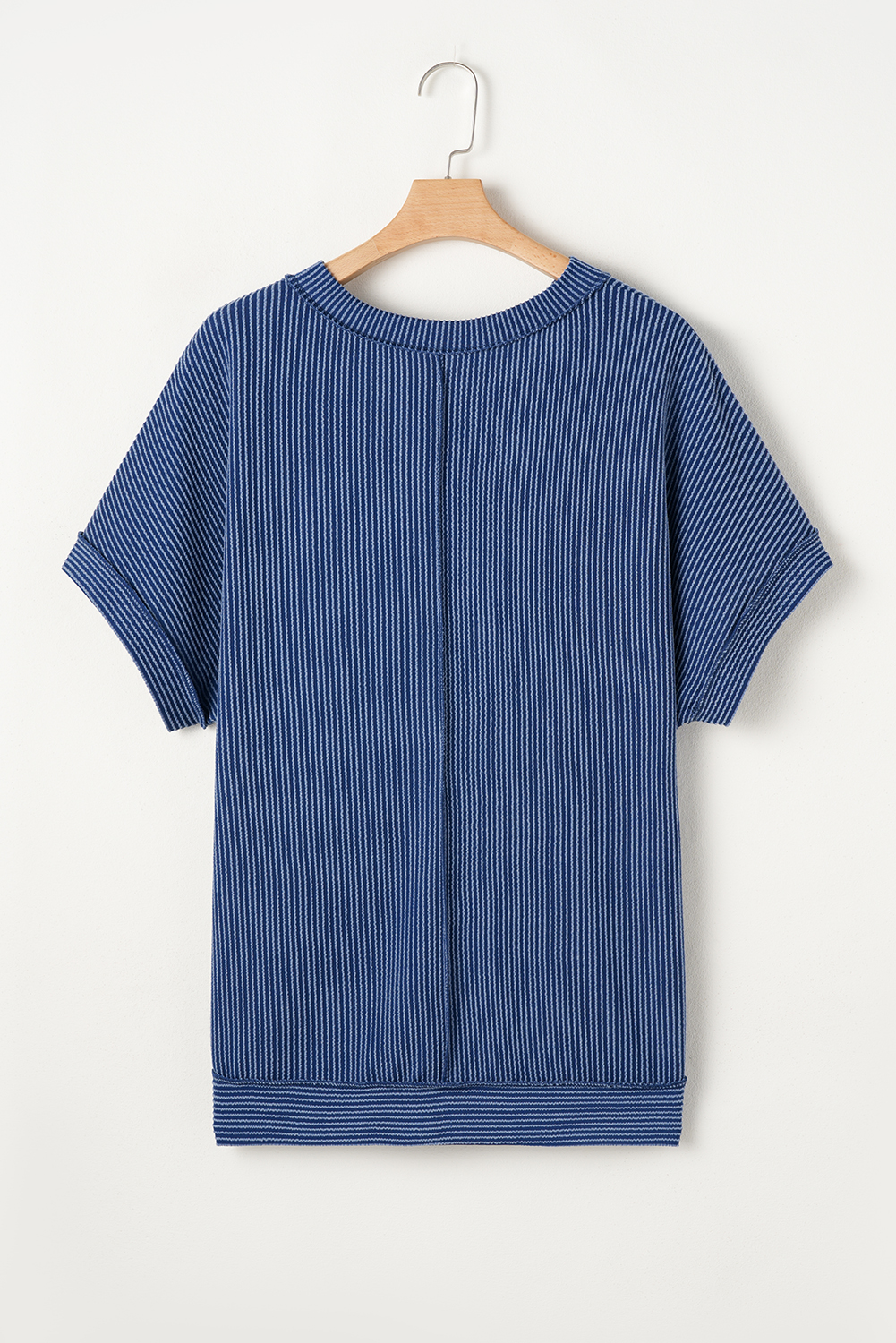 Rose Red Solid Waffle Knit Plus Size Two Piece Shorts Set