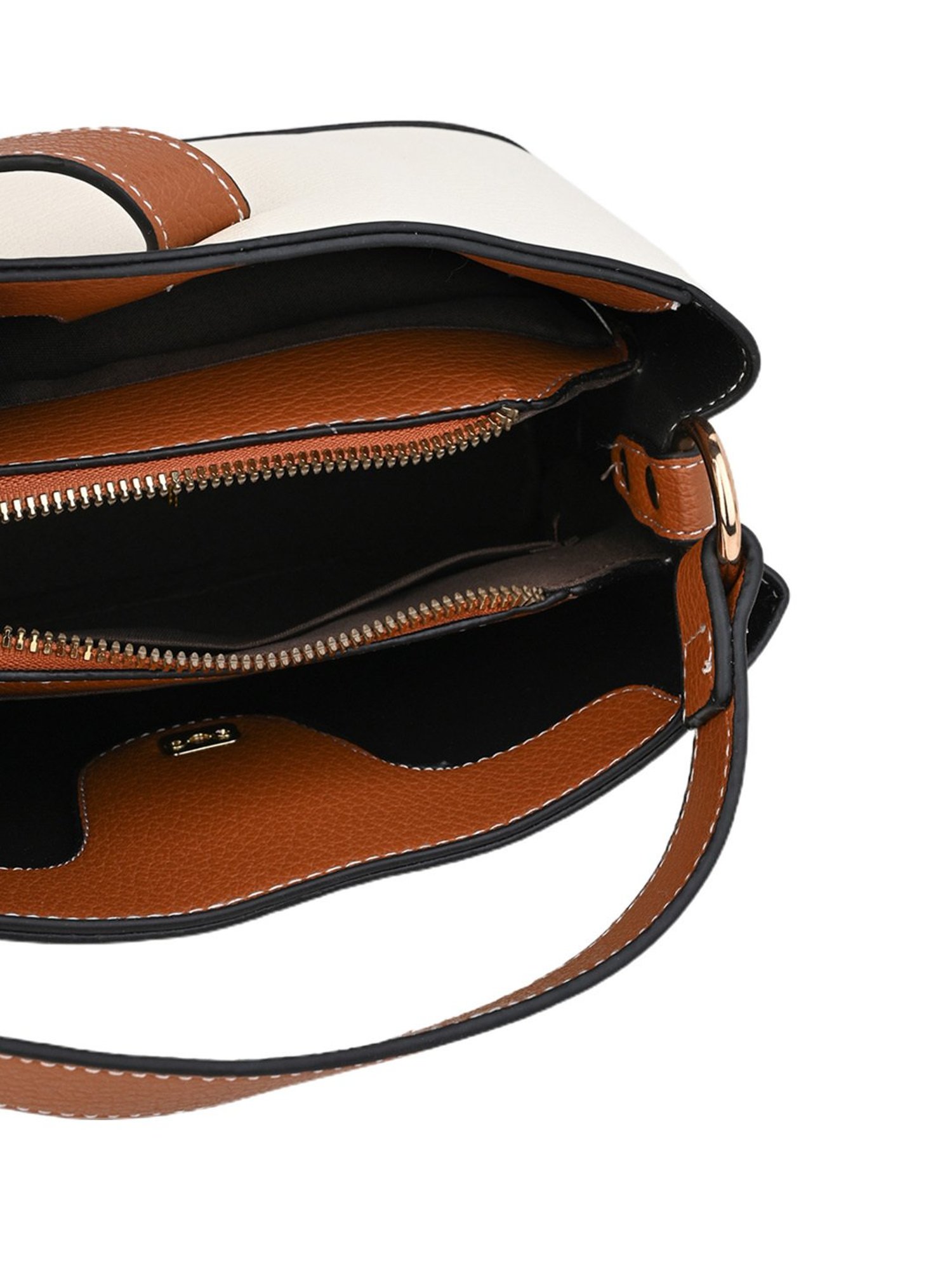 Favore Tan Solid Medium Satchels