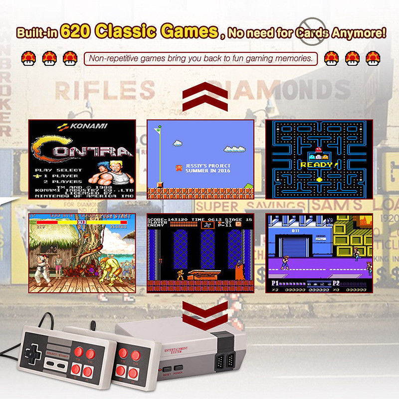 Classic Mini Game Consoles Classic Game Consoles Built-in 620 Games Video Games Handheld Game Player,AV Output,8-Bit,Bring you happy childhood memories