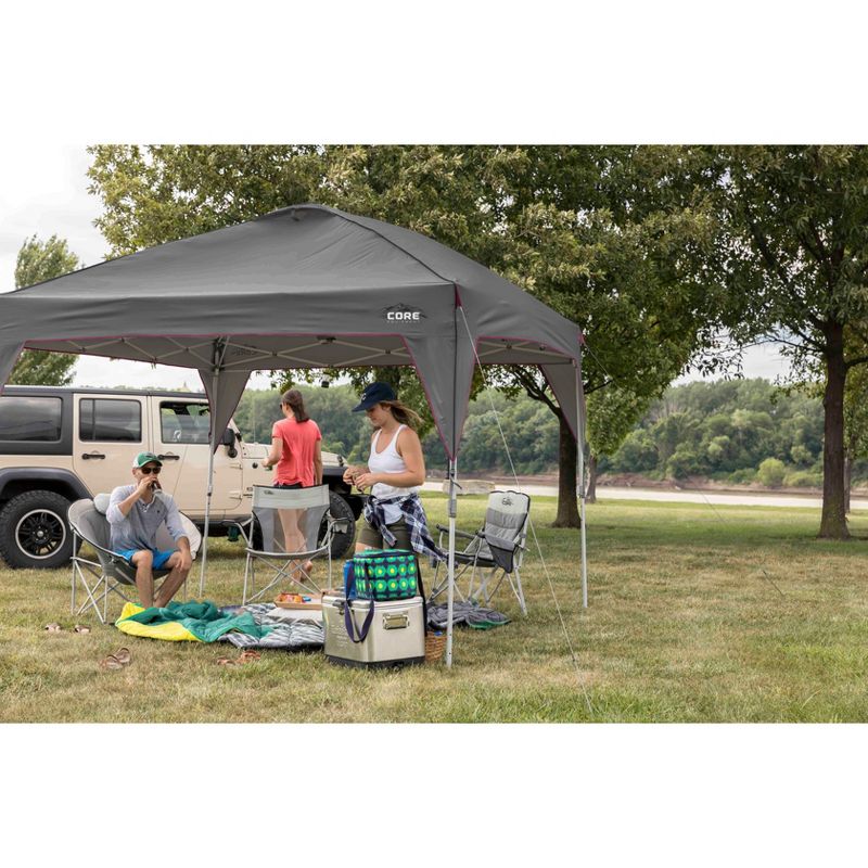 Caravan Canopy Domain 10 x 20 Foot Straight Leg Instant Canopy Tent Set, Black
