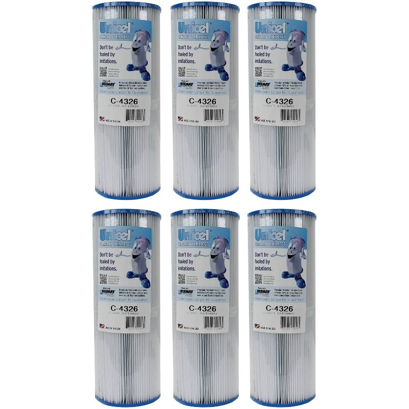 6) Unicel C-4326 Rainbow Waterway Pool Spa Filter Replacement Cartridges C4326