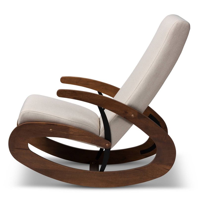 Wooden Rocking Chair Brown - Benzara
