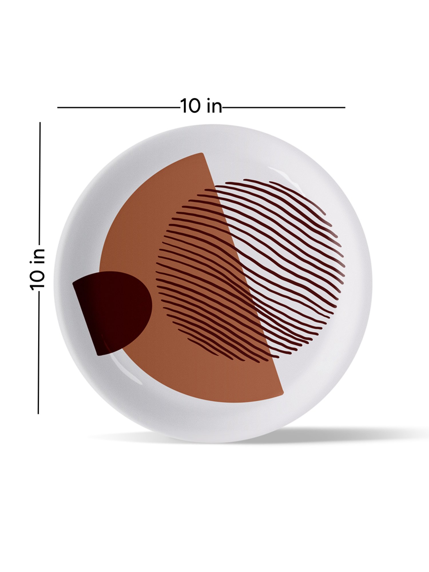 Nestroots Fluid Forms in Sand Tones Peach Porcelain&iquest;Decorative Wall Plate