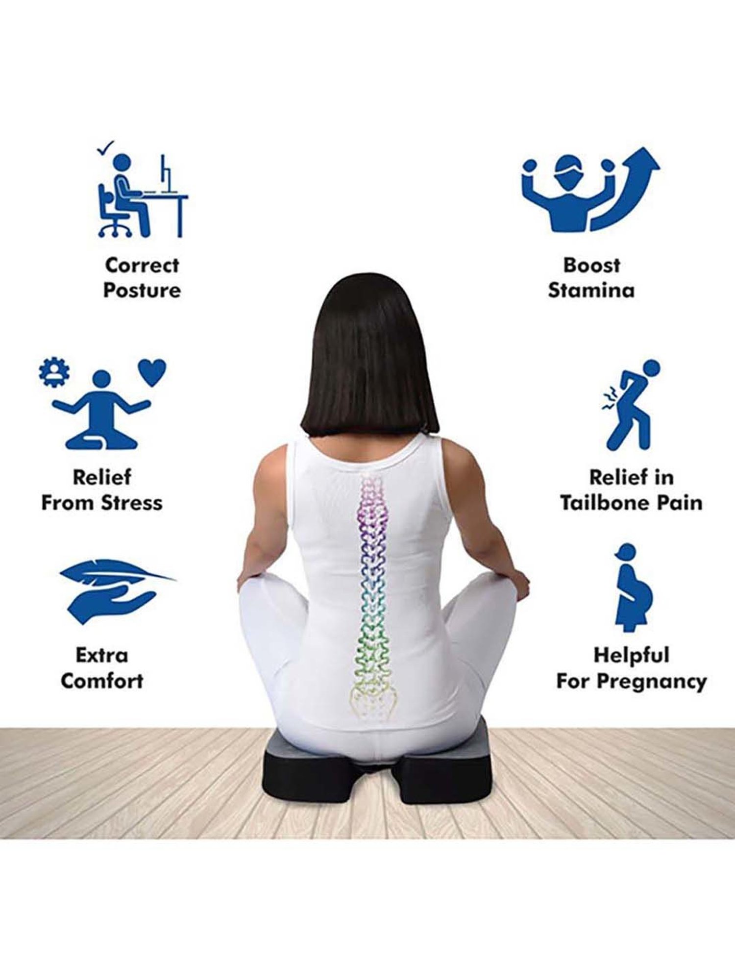 HealthSense Posture Corrector for Men, Back Pain Relief with Back Support Belt (Small) - Black