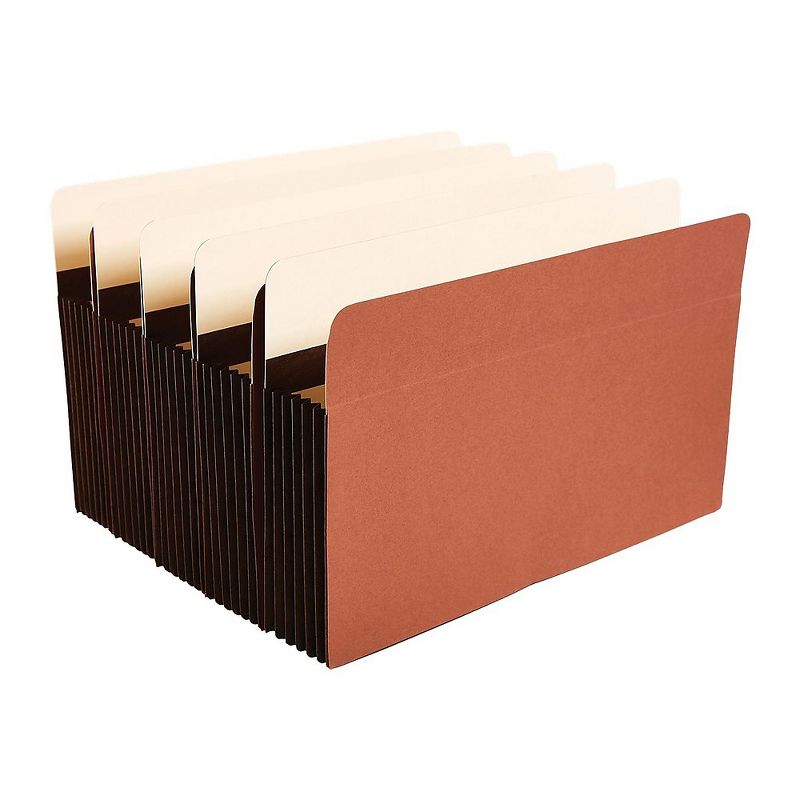 Staples 5-1/4" Heavy-Duty Expanding Pockets Legal Size Brown 10/BX 704401