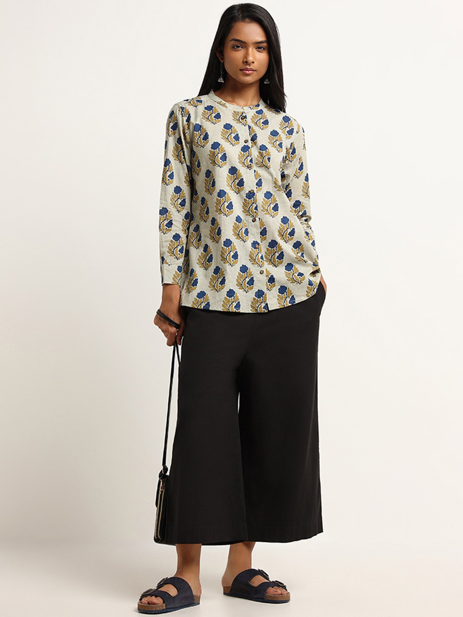 Utsa by Westside Indigo Floral Print Tunic