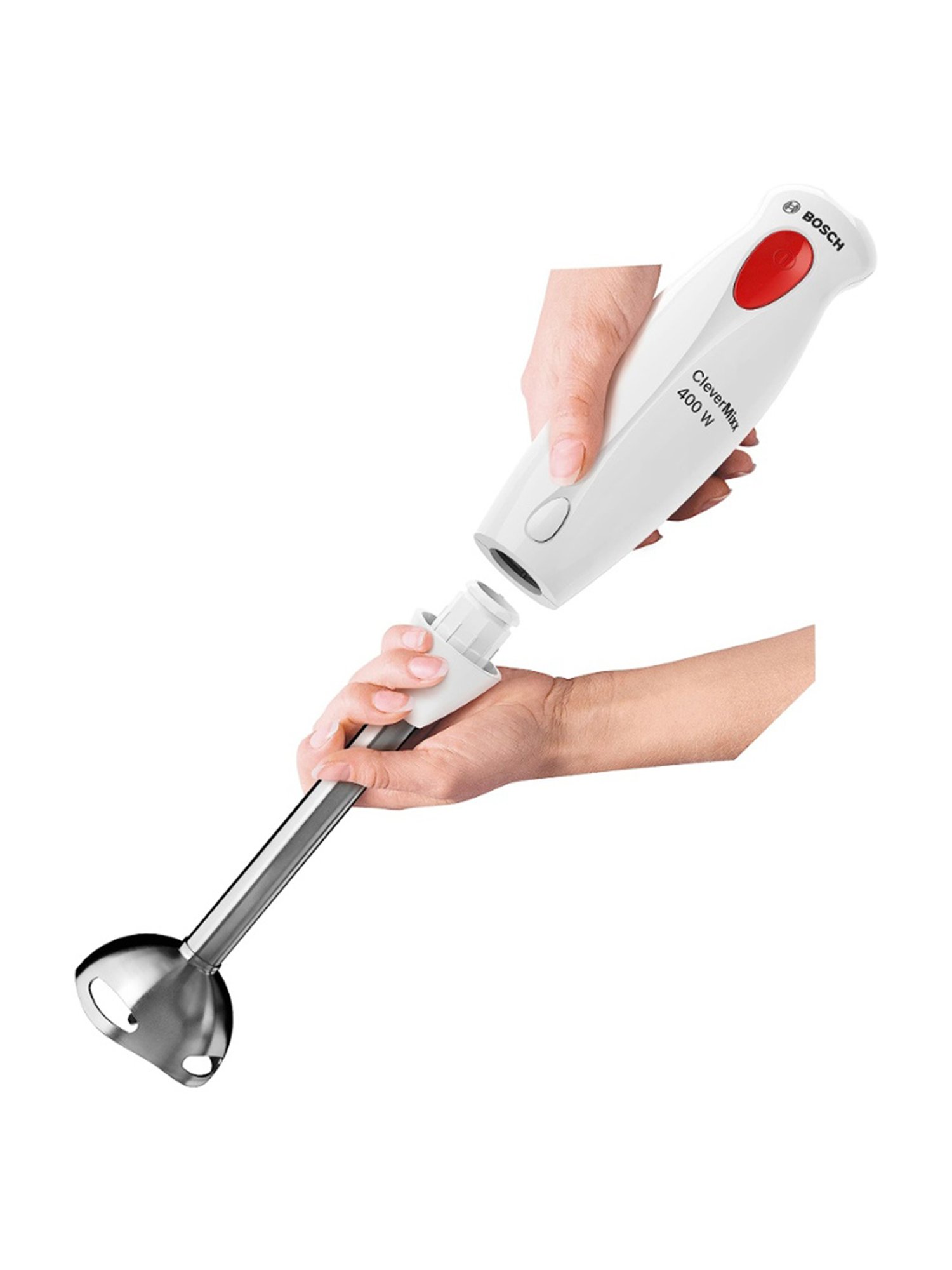 Bosch 400 Watts Steel Leg Hand Blender With Beaker (White)