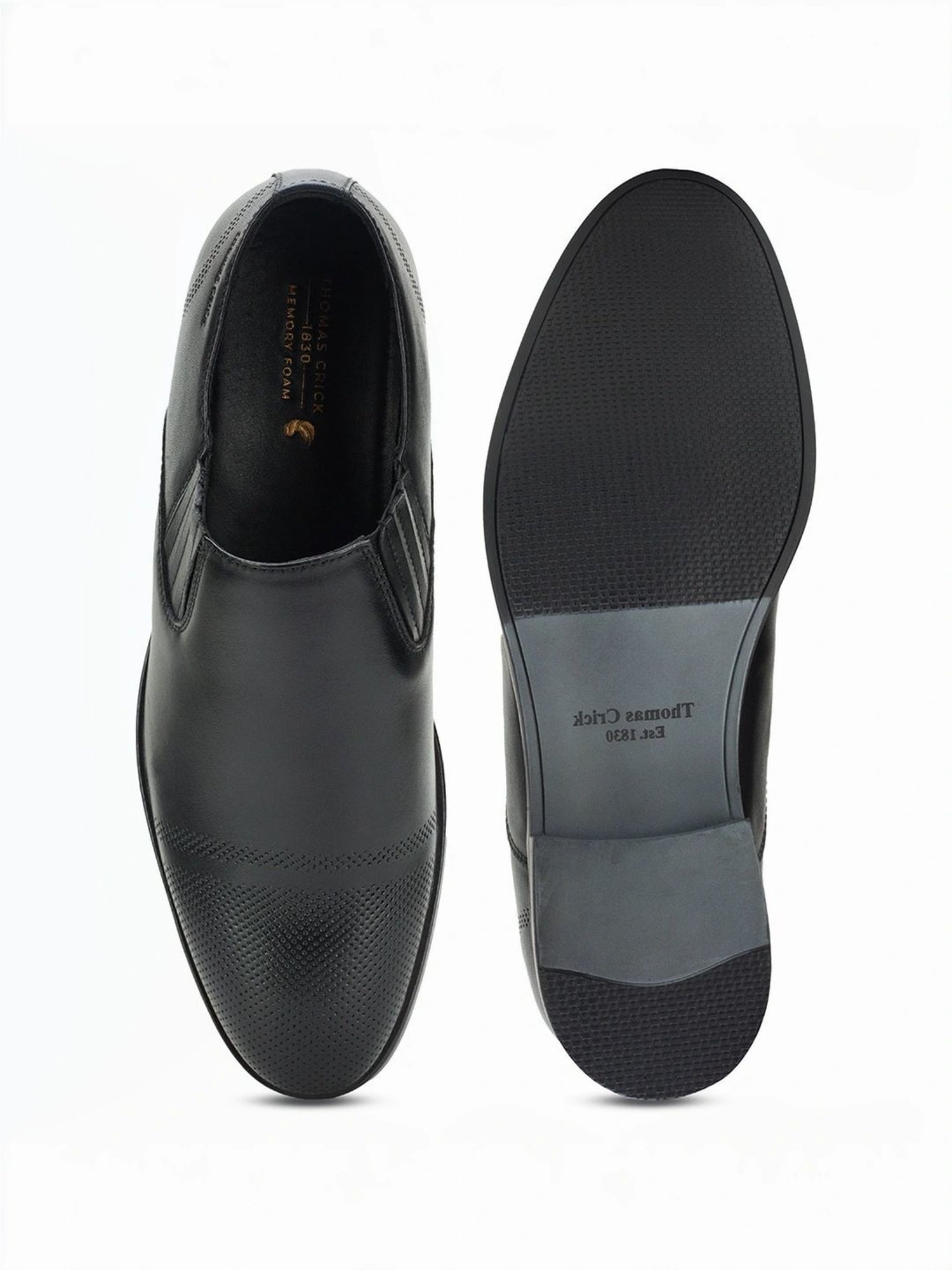Thomas Crick Men's Black Loafers