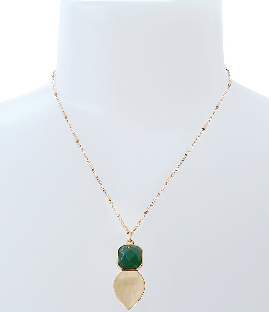 Robert Lee Morris Soho Agate Petal Pendant Necklace