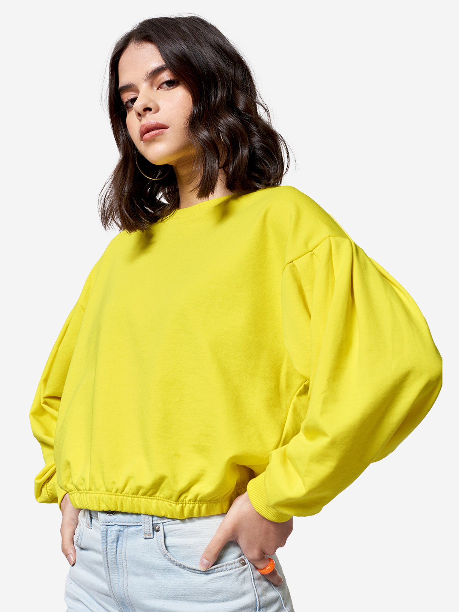 Belle Fille Yellow Patchwork Sweatshirt