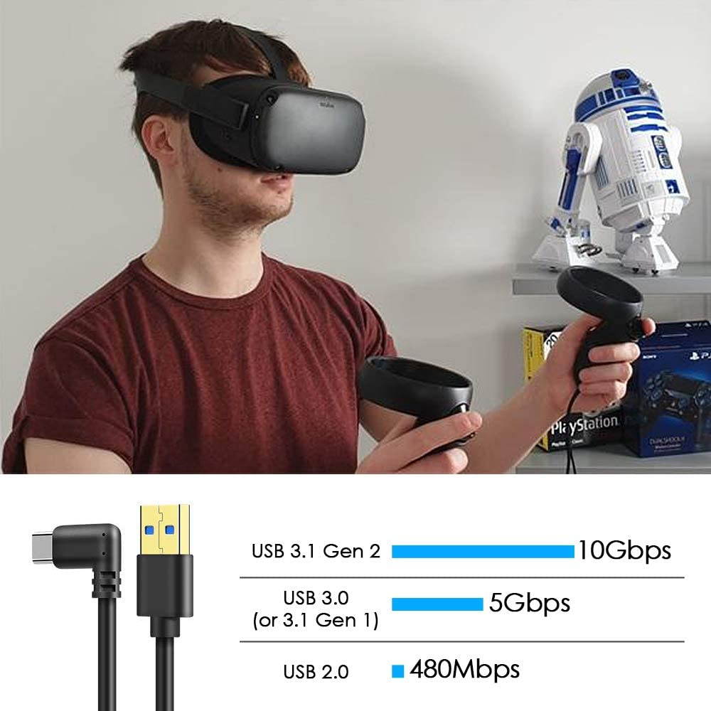 USB C Cable 10FT / 3M,  Oculus Quest Link Cable, High Speed Data Transfer & Fast Charging Cable Compatible for Quest 2 and Oculus Quest and Gaming PC