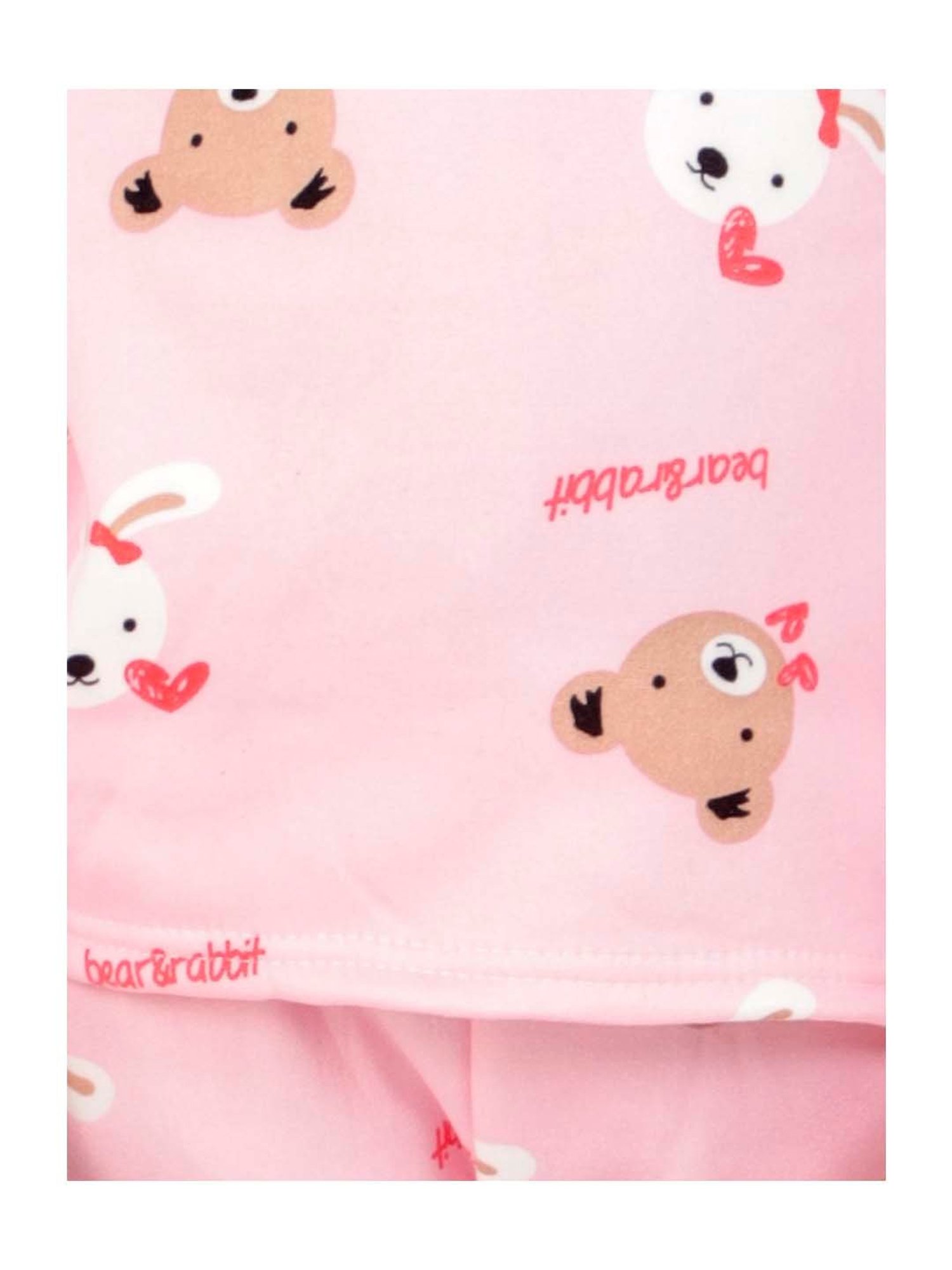 Ahhaaaa Kids Pink Printed Sweatshirt with Joggers