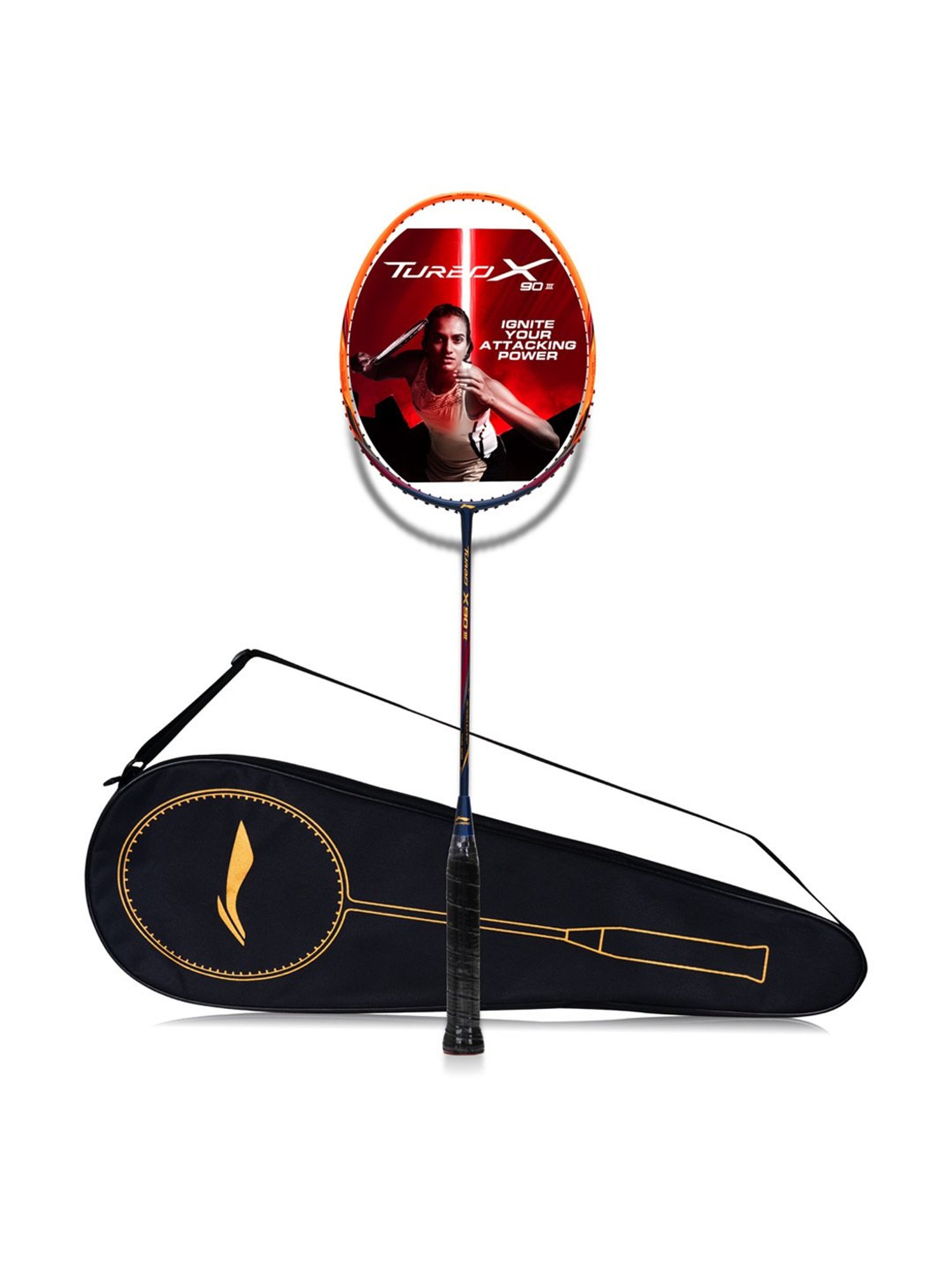 Li-Ning Turbo X III Badminton Racket (Orange) Size - Medium