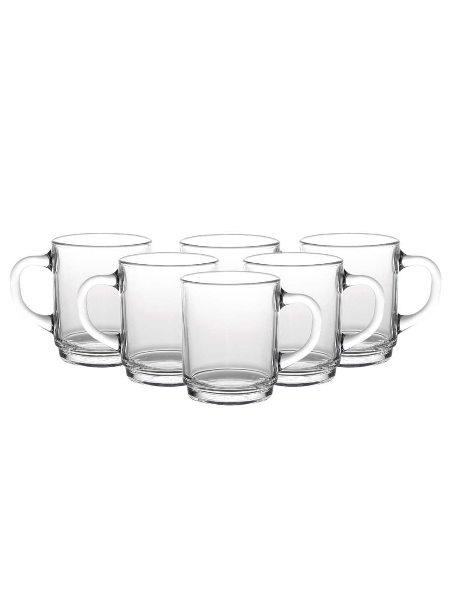 Duralex 'Versailles' Transparent Glass 10.2 cm Mug (0.26 L) - Set of 6