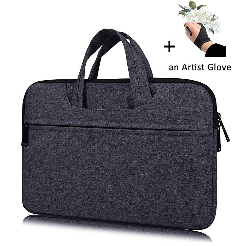 Drawing Tablet Monitor Carrying Bag Case Protective Sleeve for Huion KAMVAS Pro 13 GT133GT116 Huion Q11K V2 Wacom Cintiq 13HD XpPen Artist12 Space Gray