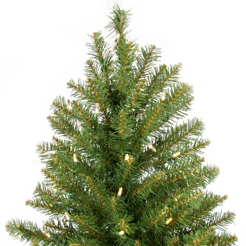 Home Heritage Snowdrift Spruce 6.5 Foot Flocked Christmas Tree with White Lights