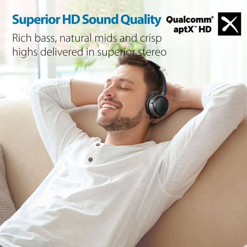 Avantree Bluetooth 5.0 Headset for Computer PC, aptX HD Superior Music Sound, Low Latency Wireless On Ear Headphones with Boom Mic, Charging Stand for Home Office, Skype, Calls, TV - Alto Clair