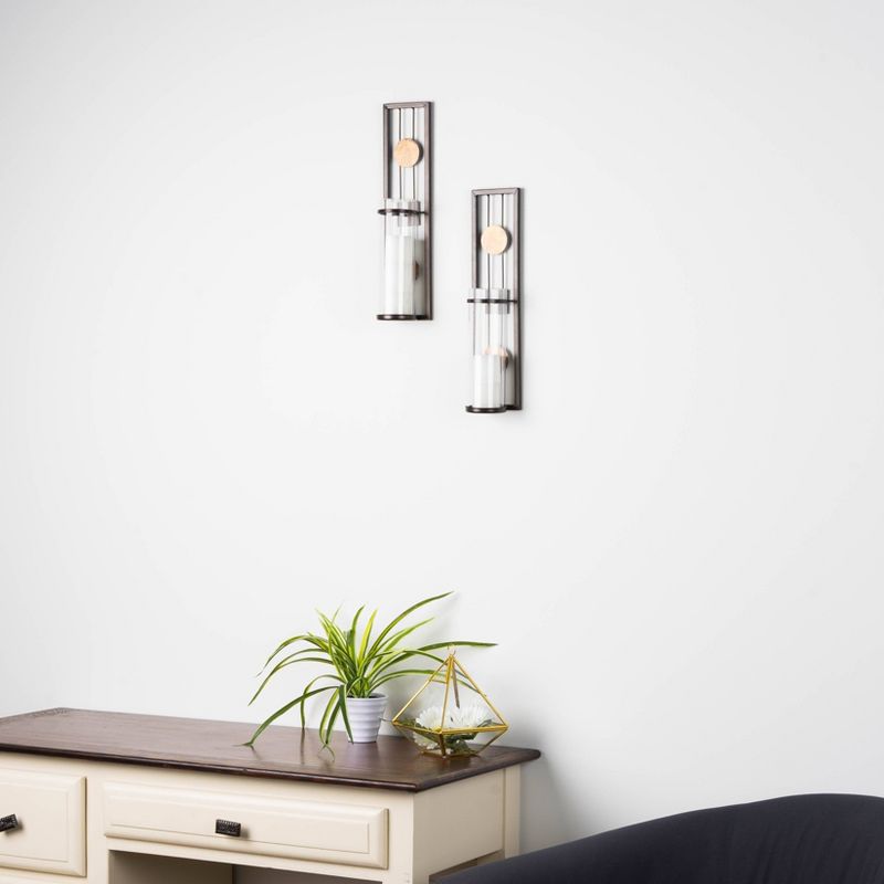 2pc Contemporary Wall Sconces Set - Danya B.