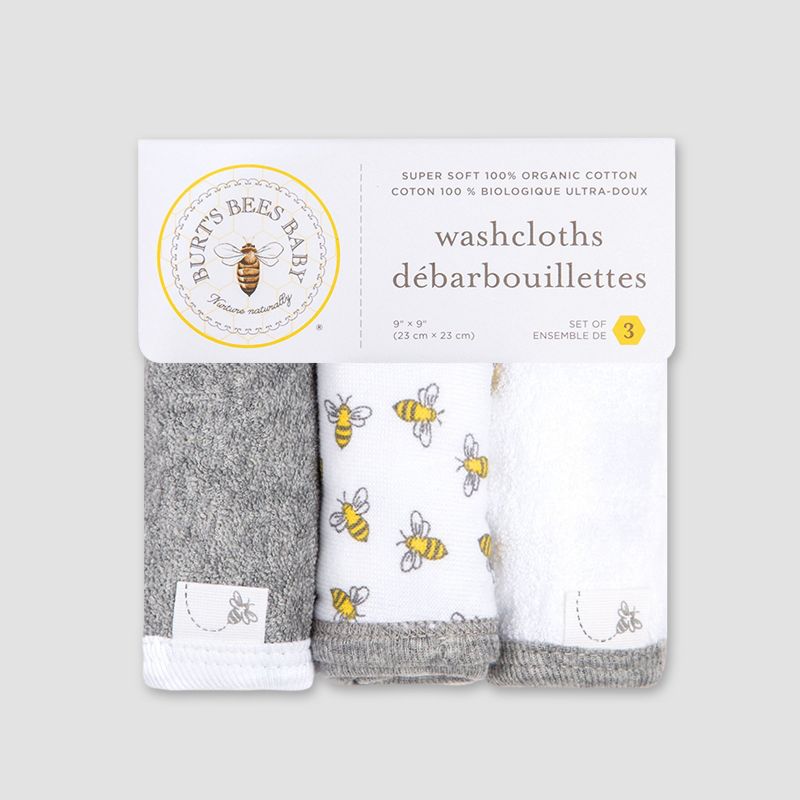 Burt's Bees Baby® Washcloths - White