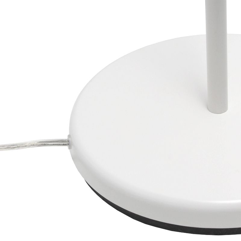 Swing Arm Floor Lamp with Glass Cylindrical Shade White - Lalia Home