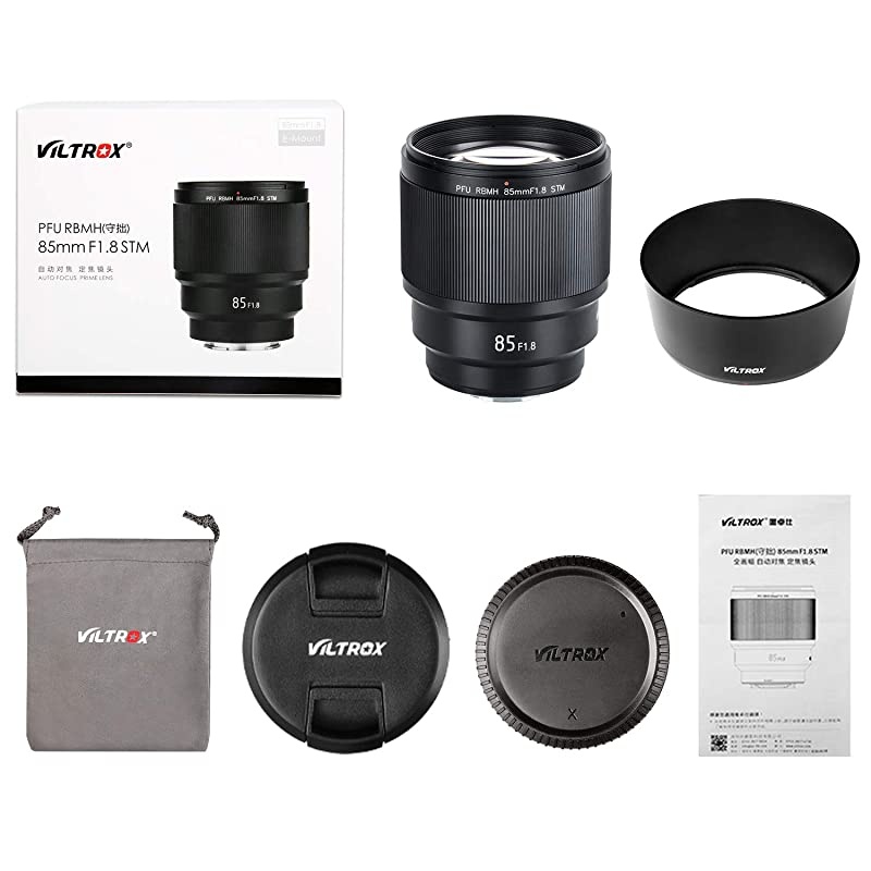 PFU RBMH 85mm F1.8 STM Full Frame Auto Focus Standard Prime Lens Portrait Lens for Sony E Mount Camera A7III A7RIII A7II A9 A7 A6500 A6400 A6300