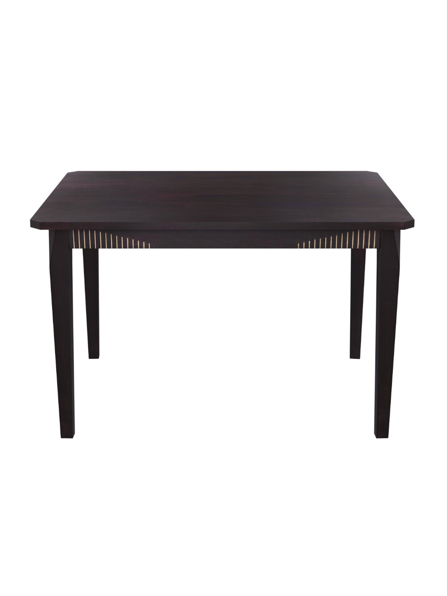 Godrej Interio Black Forest Dark Brown Mango Wood 4 Seater Rectangular Dining Table