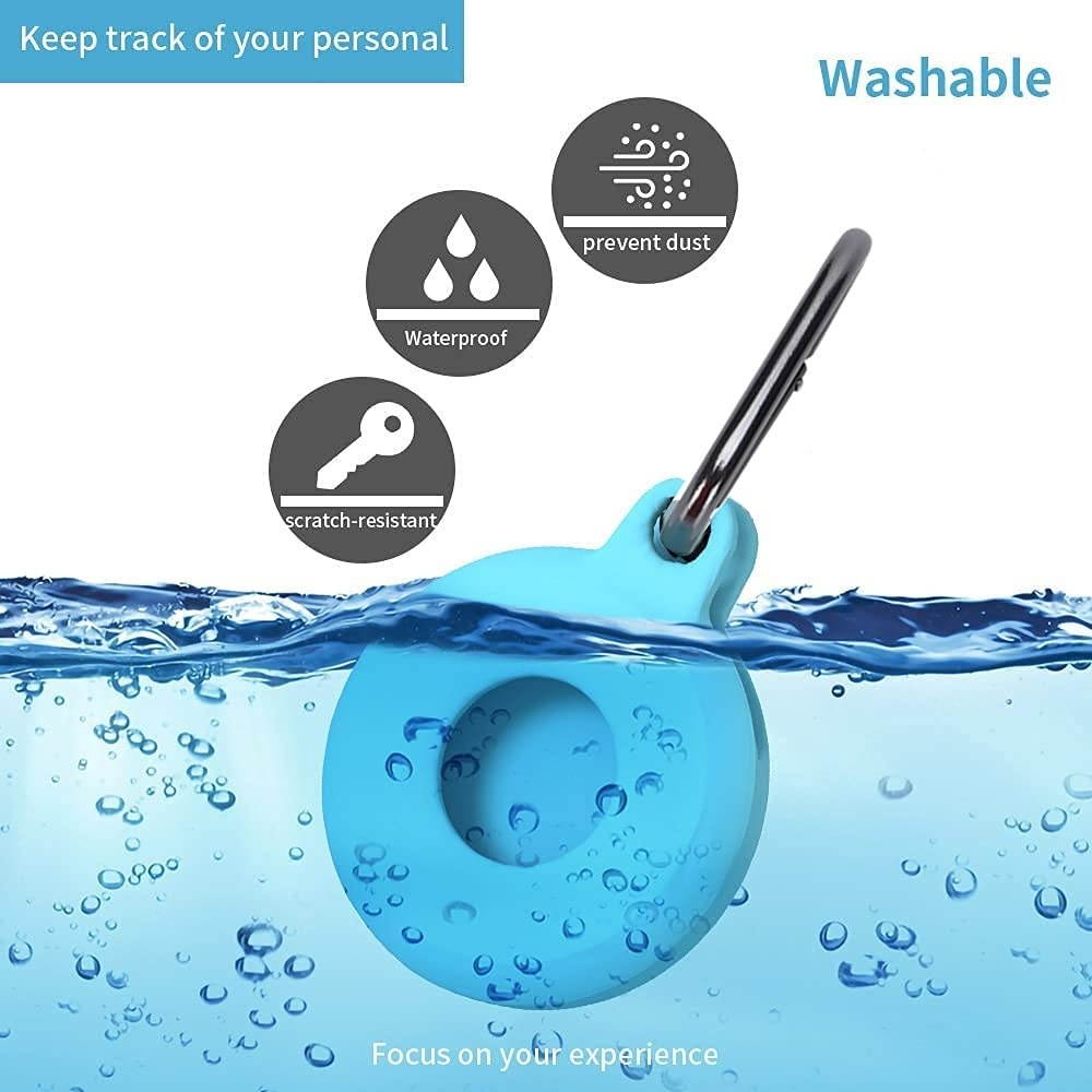 (2 Pack) Kids/Adults Anti-Lost Bracelet for AirTag, iZi Way Soft Silicone Wristband Watch Band Waterproof Protective Case Cover Holder for Apple Air Tag Tracker - Orange/Yellow